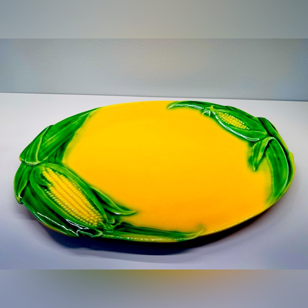 Vintage 1941 Vallona Starr California Corn on Cob Serving Platter Pottery